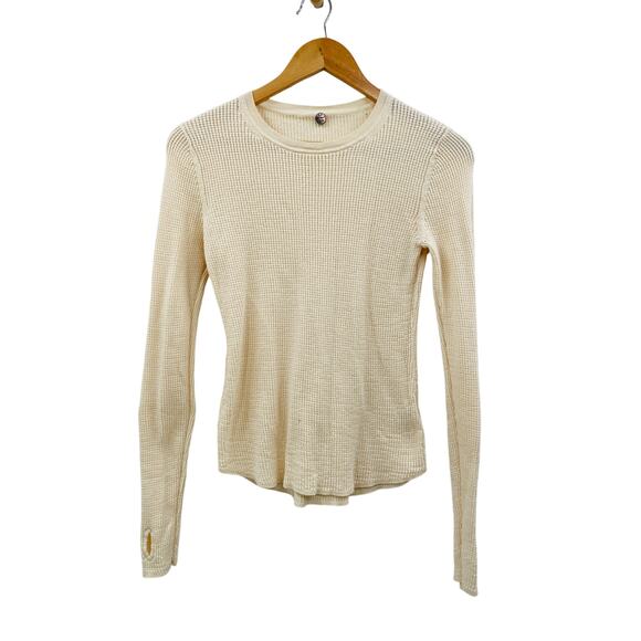 Margaret O'Leary Cream Knit Thermal Sweater - Picture 1 of 5